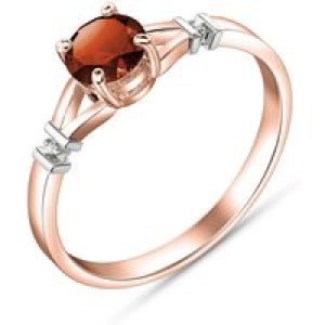 Garnet & Diamond Calla Aspire Ring in 18ct Rose Gold