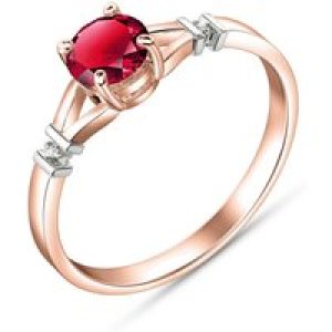 Ruby & Diamond Calla Aspire Ring in 18ct Rose Gold