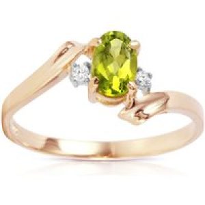 Peridot & Diamond Rhea Embrace Ring in 18ct Rose Gold