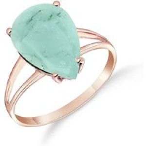 Emerald Audrey Classic Signature Ring in 18ct Rose Gold