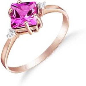Pink Topaz & Diamond Leona Symmetrical Ring in 18ct Rose Gold