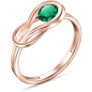Emerald Angelina Ring in 18ct Rose Gold