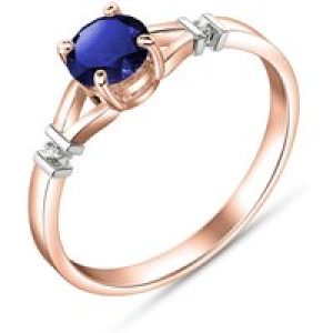 Sapphire & Diamond Calla Aspire Ring in 18ct Rose Gold