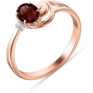 Garnet & Diamond Carina Abstract Ring in 18ct Rose Gold