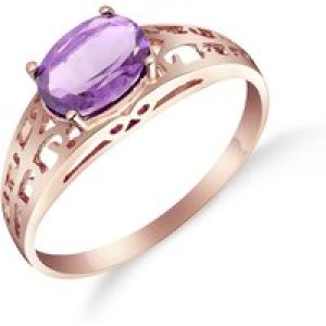 Amethyst Demetria Filigree Ring in 18ct Rose Gold