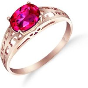 Pink Topaz Demetria Filigree Ring in 18ct Rose Gold