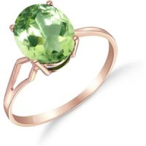Green Amethyst Madeleine Classic Signature Ring in 18ct Rose Gold