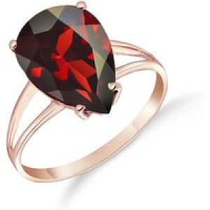 Garnet Audrey Classic Signature Ring in 18ct Rose Gold