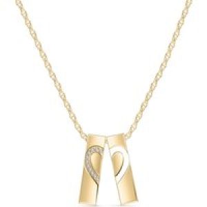 Diamond Valentina Contemporary Bar Pendant Necklace in 9ct Gold