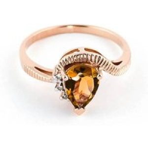 Citrine & Diamond Katrina Belle Abstract Ring in 18ct Rose Gold