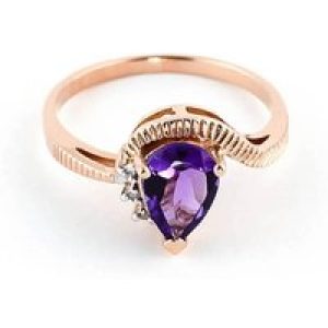 Amethyst & Diamond Katrina Belle Abstract Ring in 18ct Rose Gold