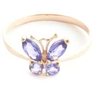 Tanzanite Mariah Butterfly Ring in 18ct Rose Gold
