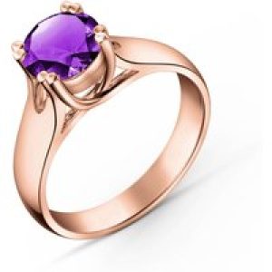 Amethyst Annika Solitaire Engagement Ring in 18ct Rose Gold