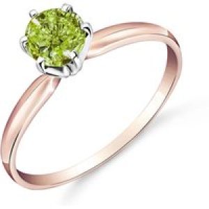 Green Diamond Lumina Crown Solitaire Ring, 0.5 ct in 18ct Rose Gold