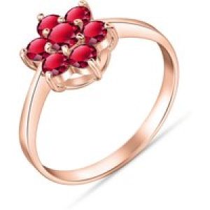Ruby Sicily Classic Flower Ring in 18ct Rose Gold