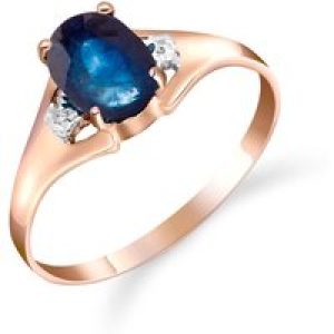 Sapphire & Diamond Zoe Embellished Solitaire Ring in 18ct Rose Gold