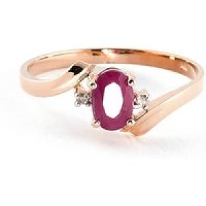 Ruby & Diamond Rhea Embrace Engagement Ring in 18ct Rose Gold