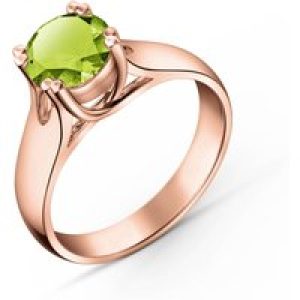 Peridot Annika Solitaire Ring in 18ct Rose Gold
