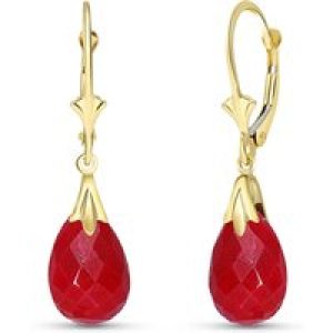 Ruby Vienna Vintage Drop Earrings in 9ct Gold