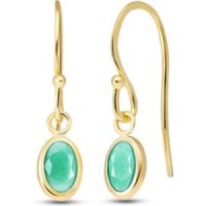 Emerald Beatrice Drop Earrings in 9ct Gold