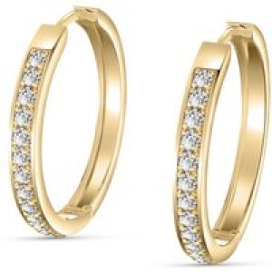 Diamond Carissa Classic Hoop Earrings in 9ct Gold