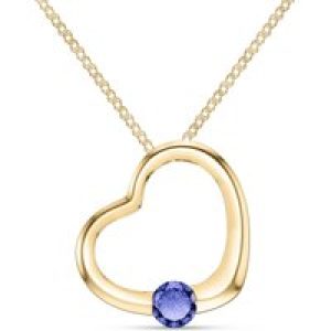 Tanzanite Colette Heart Pendant Necklace in 9ct Gold