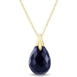 Sapphire Beau Drop Pendant Necklace in 9ct Gold