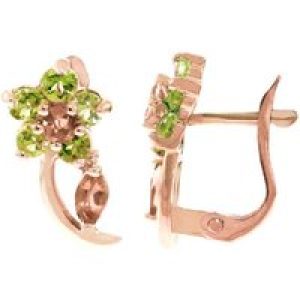 Citrine & Peridot Elora Stud Earrings in 9ct Rose Gold