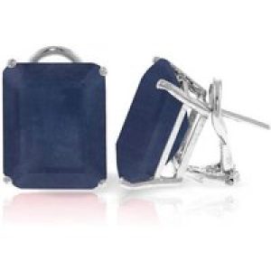 Sapphire Ebony Classic Stud Earrings in 9ct White Gold