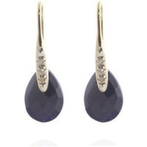 Sapphire & Diamond Ancona Classic Drop Earrings in 9ct Gold