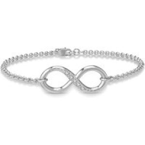 Diamond Sofia Entwined Infinity Bracelet in 9ct White Gold