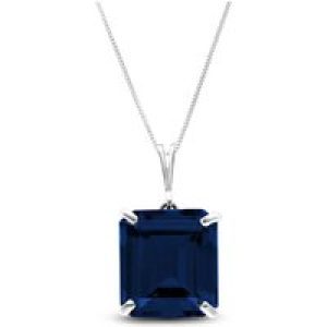 Sapphire Ebony Auroral Signature Pendant Necklace in 9ct White Gold