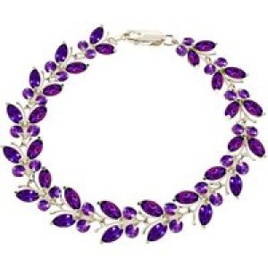 Amethyst Mariah Signature Butterfly Bracelet in 9ct White Gold