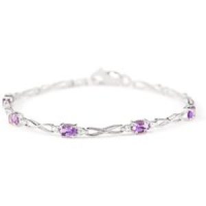 Amethyst & Diamond Evert Tennis Bracelet in 9ct White Gold
