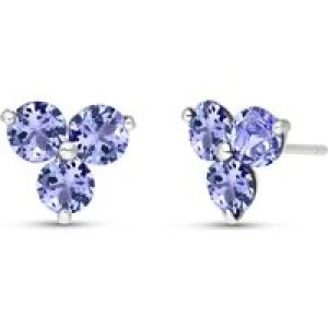 Tanzanite Celia Stud Earrings in 9ct White Gold