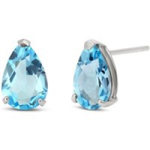 Blue Topaz Audrey Classic Stud Earrings in 9ct White Gold