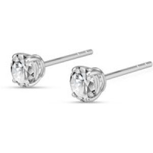Diamond Sylvia Simple Stud Earrings in 9ct White Gold