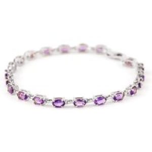 Amethyst Stella Infinite Tennis Bracelet in 9ct White Gold