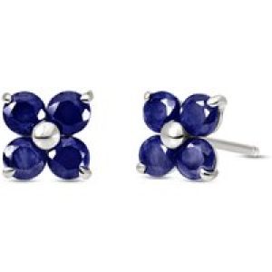Sapphire Eden Stud Earrings in 9ct White Gold