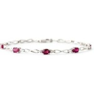 Ruby & Diamond Evert Tennis Bracelet in 9ct White Gold