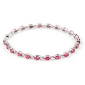 Ruby Stella Infinite Tennis Bracelet in 9ct White Gold