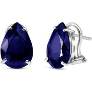 Sapphire Alanna Pear Drop Stud Earrings in 9ct White Gold
