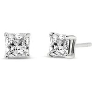 CZ Alexandra Subtle Stud Earrings in 9ct White Gold