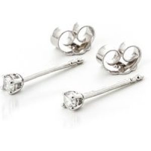 Diamond Vespera Simple Stud Earrings in 9ct White Gold