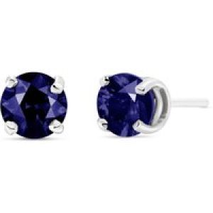 Sapphire Novara Stud Earrings in 9ct White Gold