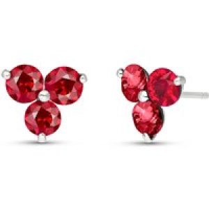 Ruby Celia Stud Earrings in 9ct White Gold