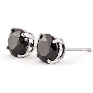 Black Diamond Novara Subtle Stud Earrings in 9ct White Gold