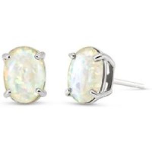 Opal Barcelona Stud Earrings in 9ct White Gold