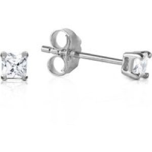 Diamond Alexandra Stud Earrings in 9ct White Gold