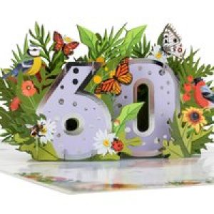 60th Birthday Floral Pop Up Card